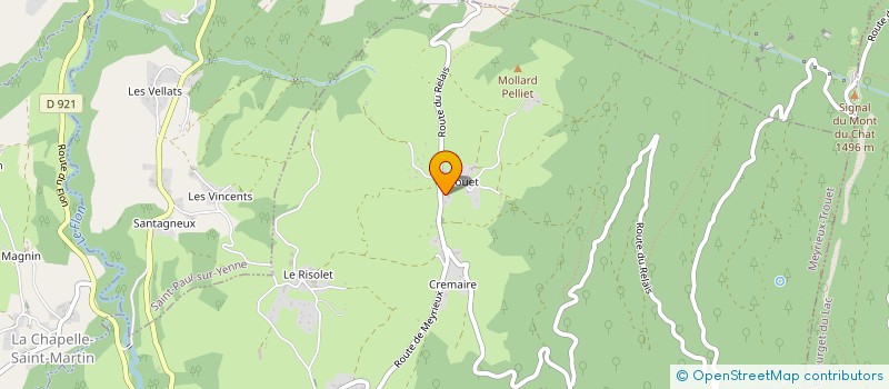 localisation de l'entreprise PACAME  MEYRIEUX-TROUET