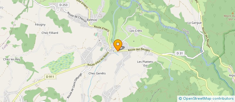 localisation de l'entreprise PACCARD CLAUDE - BOULANGERIE PATIS.  CUSY