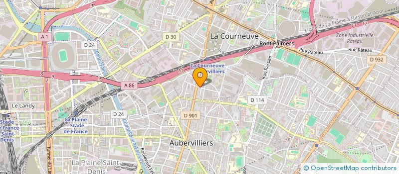 localisation de l'entreprise PACE à LA COURNEUVE