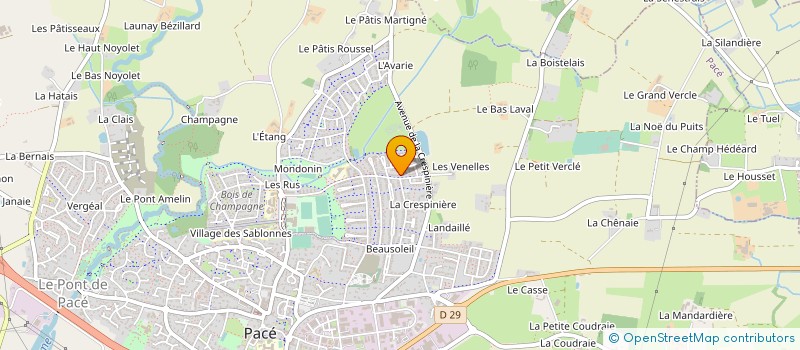 localisation de l'entreprise PACE EN COURANT  PACE