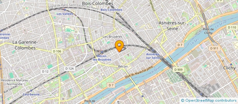 localisation de l'entreprise PACELINE CYCLING CLUB  COURBEVOIE