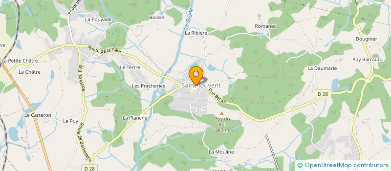 localisation de l'entreprise PACEM 87 à SAINT-JOUVENT