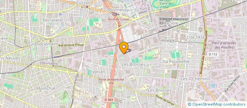 localisation de l'entreprise PACHA SAS  VILLEURBANNE