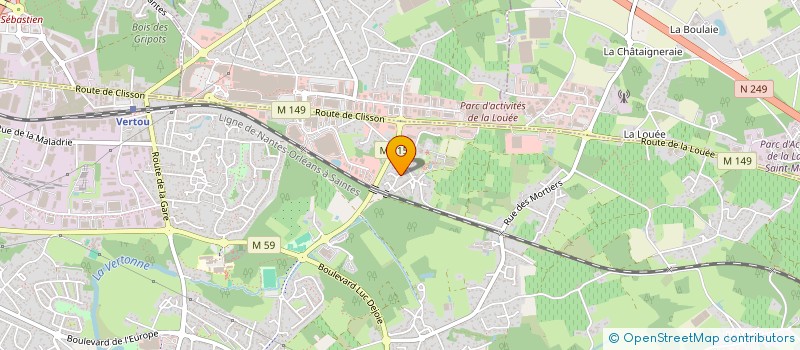 localisation de l'entreprise PACHALEX à VERTOU
