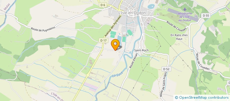 localisation de l'entreprise PACHERO  L'ISLE-EN-DODON