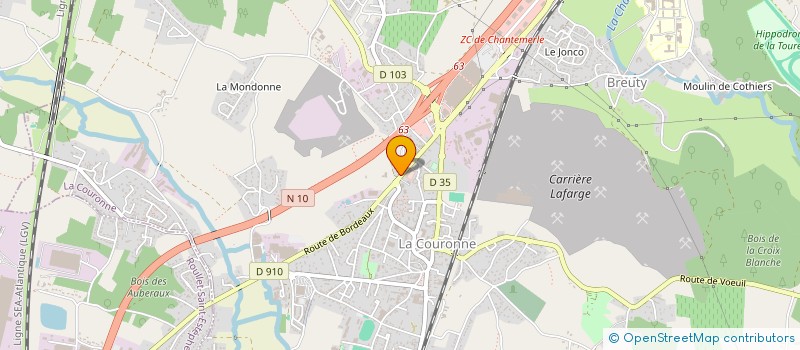 localisation de l'entreprise PACHET COIFF à LA COURONNE