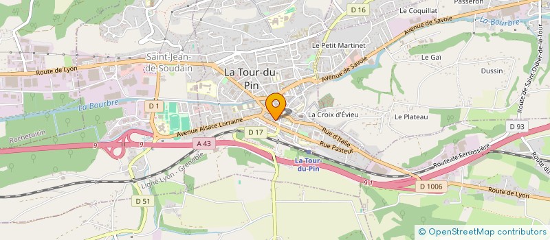 localisation de l'entreprise PACIFIC COIFFURE  LA TOUR-DU-PIN