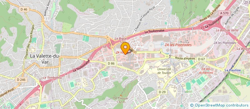 localisation de l'entreprise PACIFIC FLOR  LA VALETTE-DU-VAR