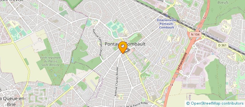 localisation de l'entreprise PACIFIC SHARK  PONTAULT-COMBAULT