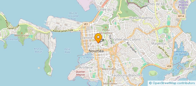 localisation de l'entreprise PACIFIQUE à NOUMEA