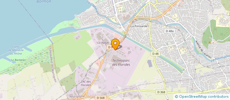 localisation de l'entreprise PACK'AERO MECATRONIQUE à MARIGNANE