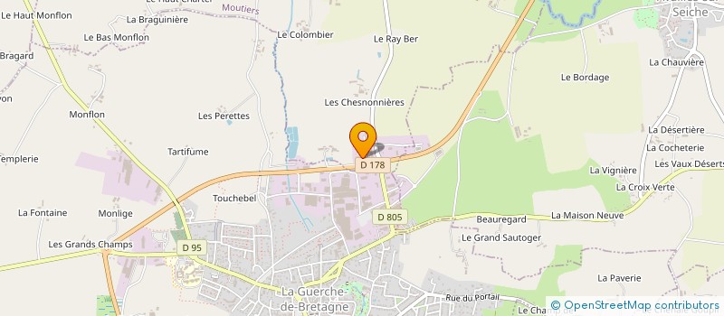 localisation de l'entreprise PACK N' LINE à MOUTIERS