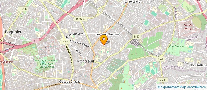 localisation de l'entreprise PACK PREFA à MONTREUIL