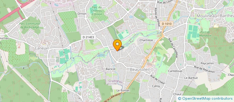 localisation de l'entreprise PACKT à GRADIGNAN