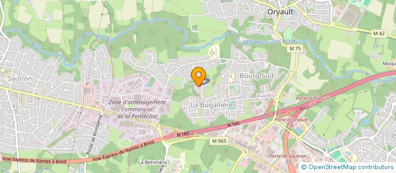 localisation de l'entreprise PACLOG à ORVAULT