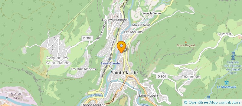 localisation de l'entreprise PACMAN  SAINT-CLAUDE