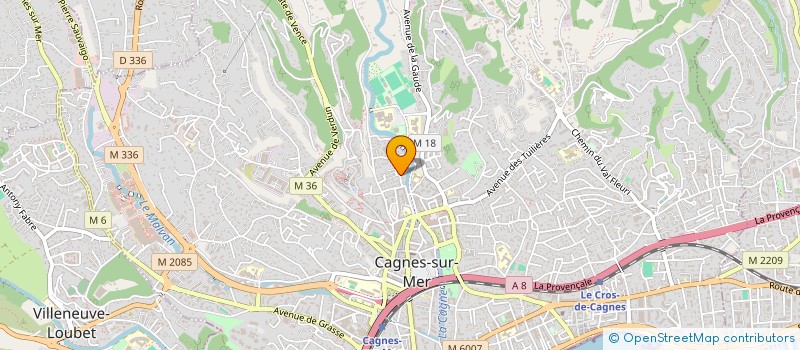 localisation de l'entreprise PACO à CAGNES-SUR-MER