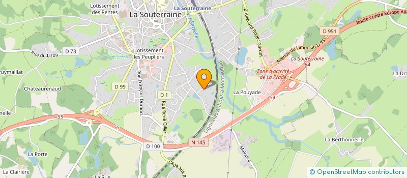 localisation de l'entreprise PACO  LA SOUTERRAINE