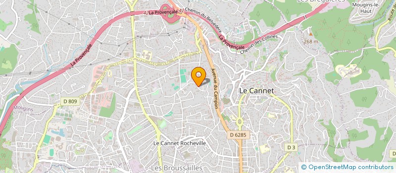localisation de l'entreprise PACODI à LE CANNET