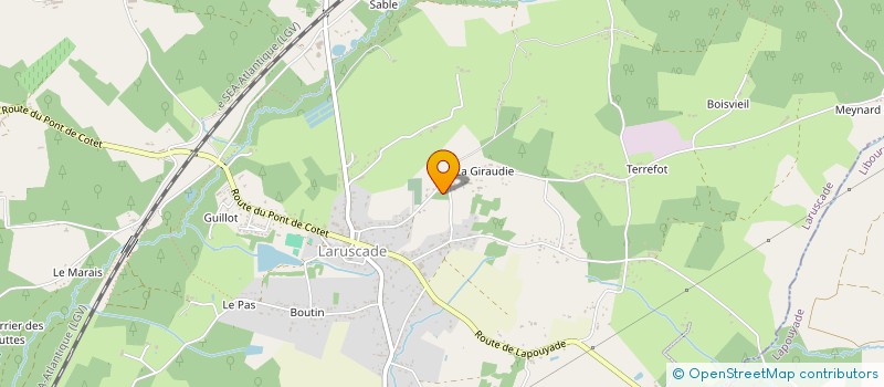 localisation de l'entreprise PACOVILLA VTC  LARUSCADE