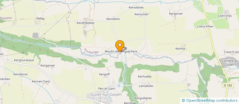 localisation de l'entreprise PACP MOULIN DE KERGUERHENT  POULDERGAT