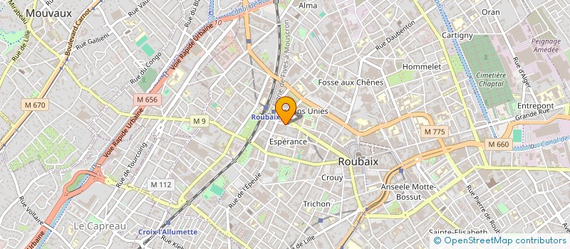 localisation de l'entreprise PACSYS à ROUBAIX