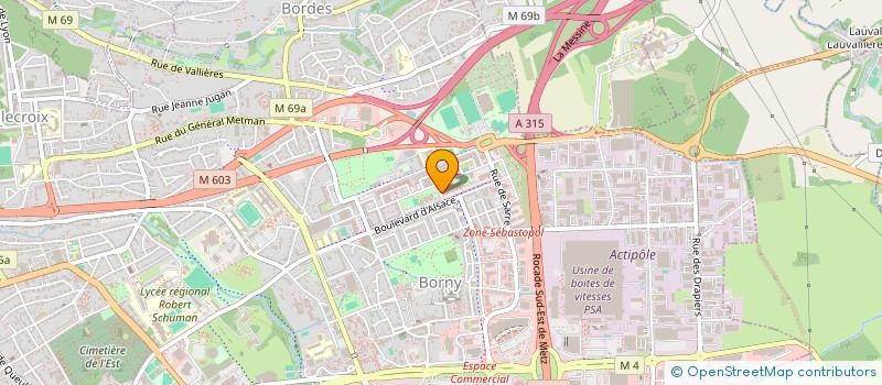 localisation de l'entreprise PACT à METZ