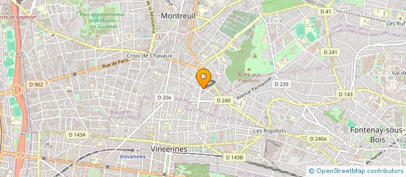localisation de l'entreprise PACT 4M à MONTREUIL