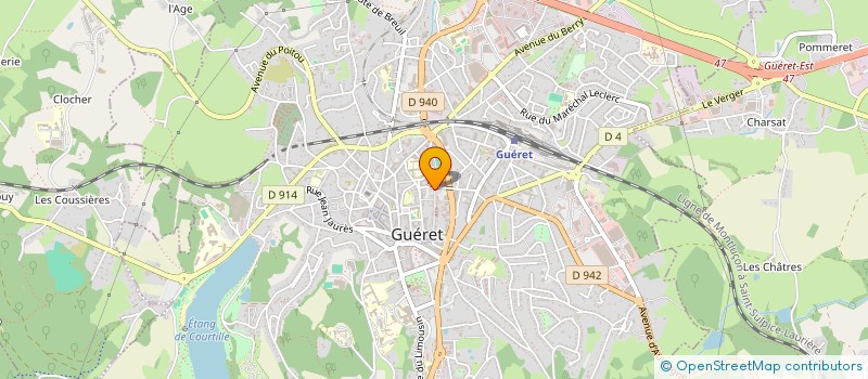 localisation de l'entreprise PACT CREUSE à GUERET