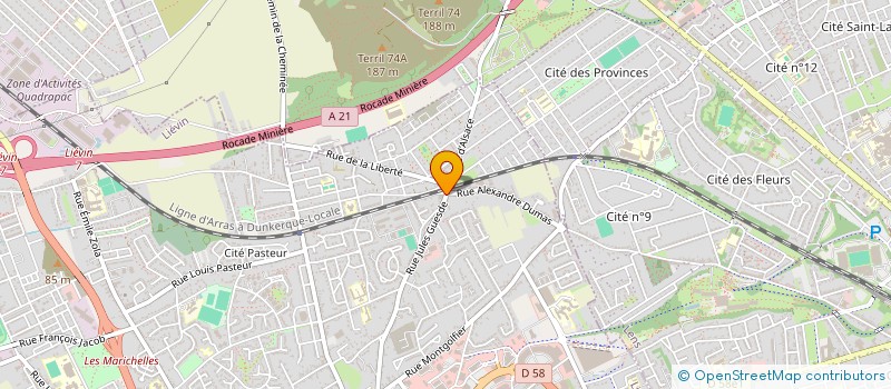 localisation de l'entreprise PACTE 62 à LIEVIN