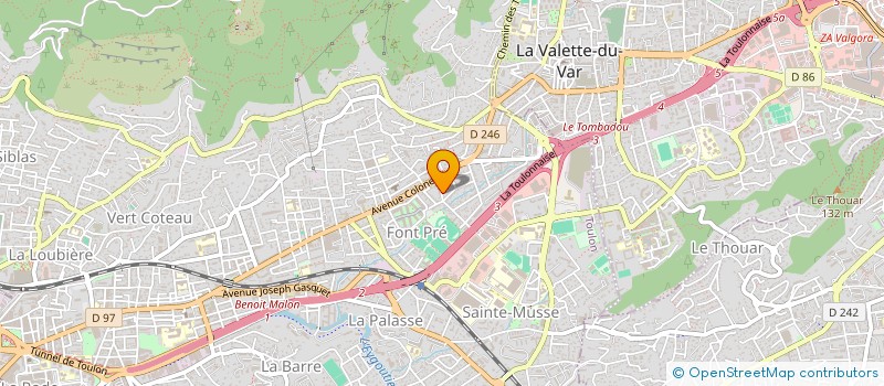 localisation de l'entreprise PACYFLORE  TOULON