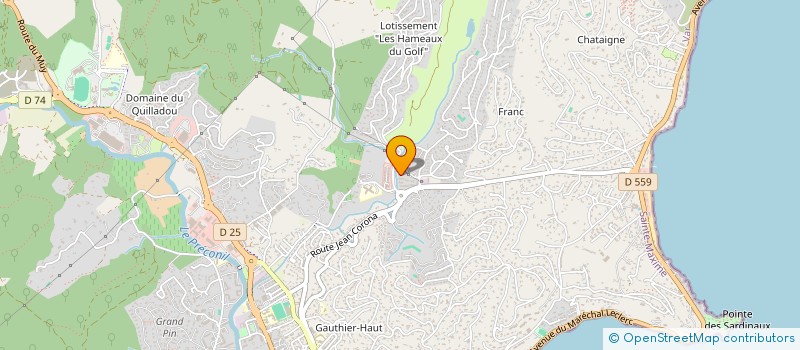 localisation de l'entreprise PAD BATIMENT à SAINTE-MAXIME