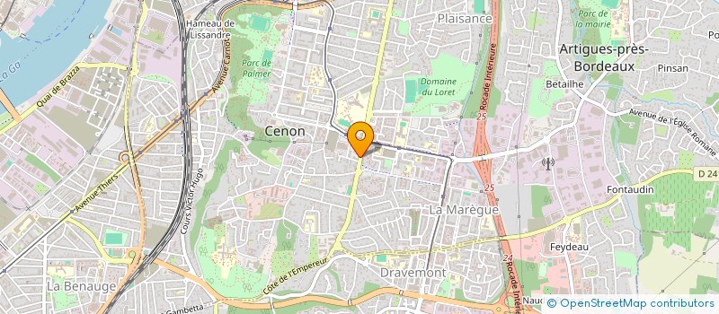 localisation de l'entreprise PAD CENON  CENON