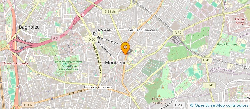 localisation de l'entreprise PADAME ET D'AILLEURS à MONTREUIL