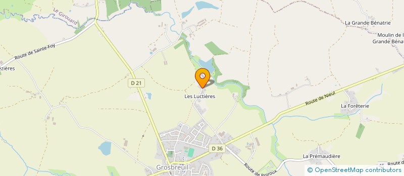 localisation de l'entreprise PADDLE AVENTURE & CO  GROSBREUIL