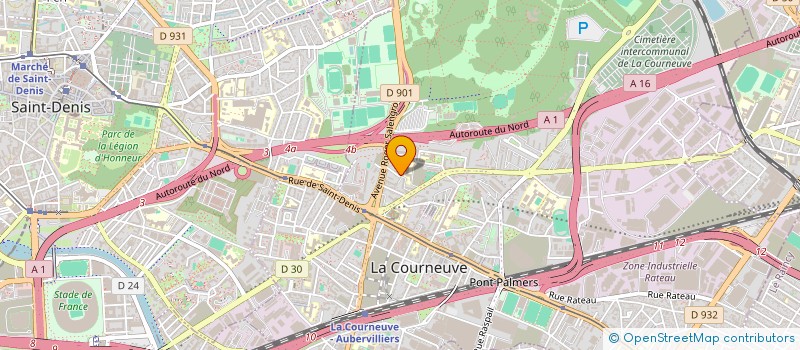 localisation de l'entreprise PADEL à LA COURNEUVE