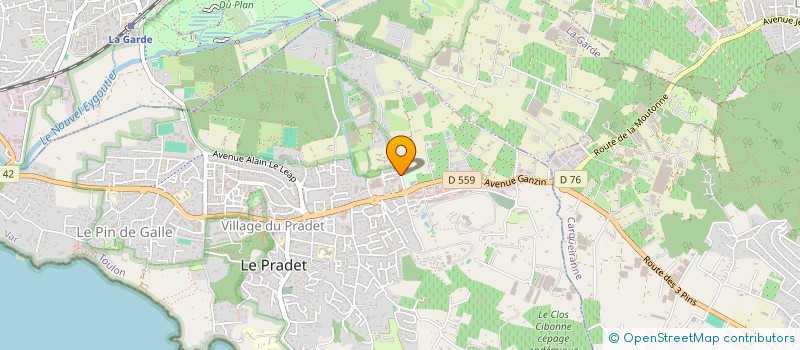 localisation de l'entreprise PADEL  LE PRADET