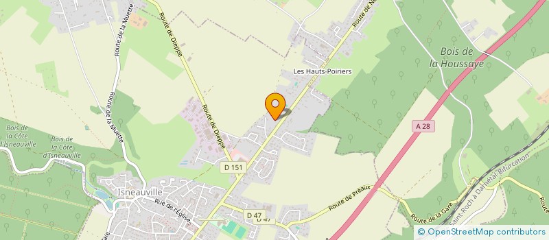 localisation de l'entreprise PADEL ARENA à ISNEAUVILLE