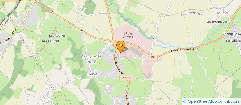 localisation de l'entreprise PADEL DES ANCISES à CREUZIER-LE-NEUF