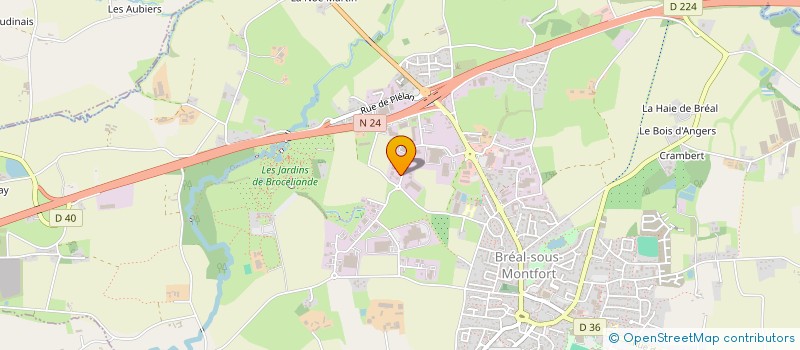 localisation de l'entreprise PADEL LOISIRS BROCELIANDE à BREAL-SOUS-MONTFORT