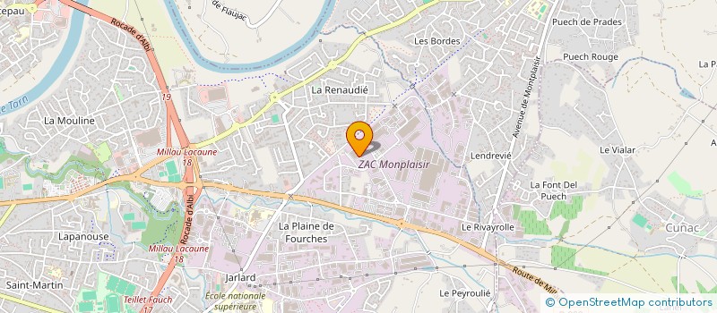 localisation de l'entreprise PADEL TOLOSA ALBI ACADEMY à ALBI