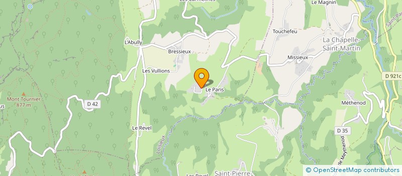 localisation de l'entreprise PADEY CREATION à LOISIEUX