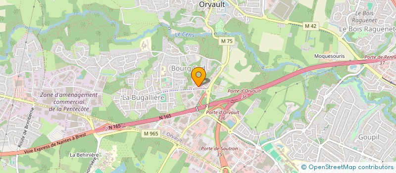 localisation de l'entreprise PADME à ORVAULT