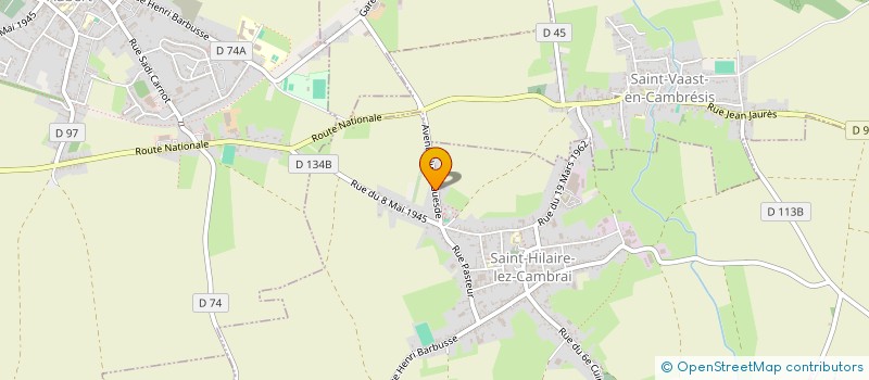 localisation de l'entreprise PADOWSKI TERRASSEMENT  SAINT-HILAIRE-LEZ-CAMBRAI