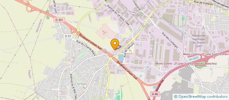 localisation de l'entreprise PADULA CHARPENTES à CORBAS