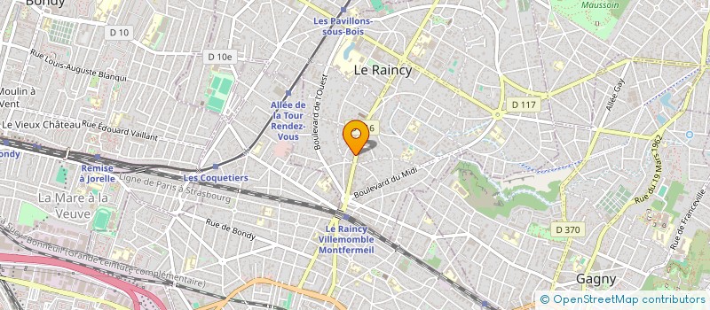 localisation de l'entreprise PAF à LE RAINCY