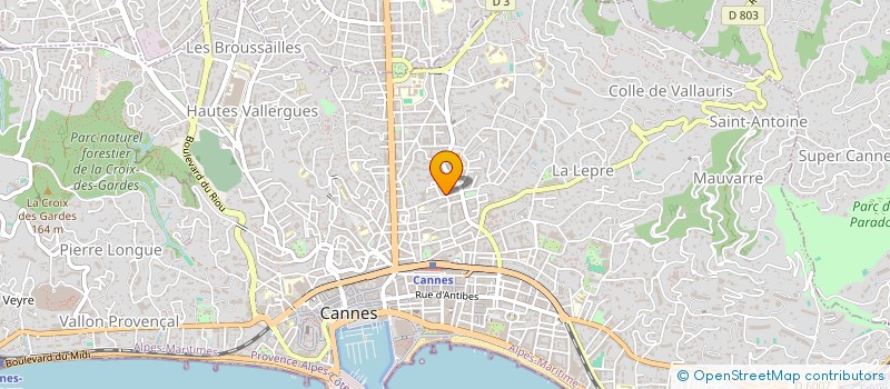 localisation de l'entreprise PAF à CANNES