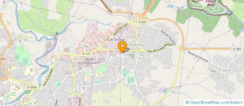 localisation de l'entreprise PAGANELLI AUCLAIR à DAVEZIEUX
