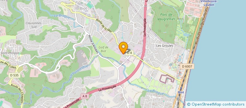 localisation de l'entreprise PAGANELLU  BIOT