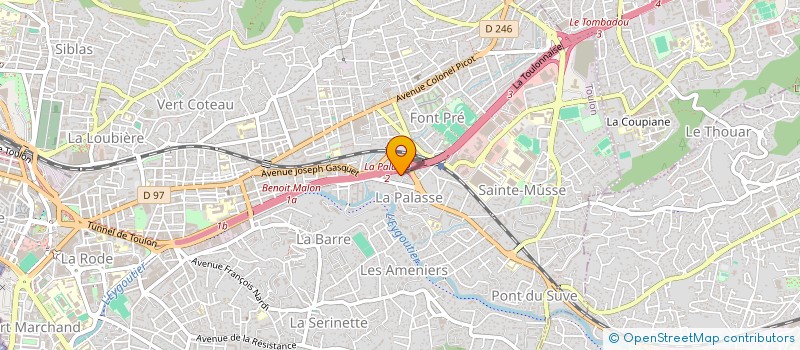 localisation de l'entreprise PAGANO HOAREAU LMNP  TOULON